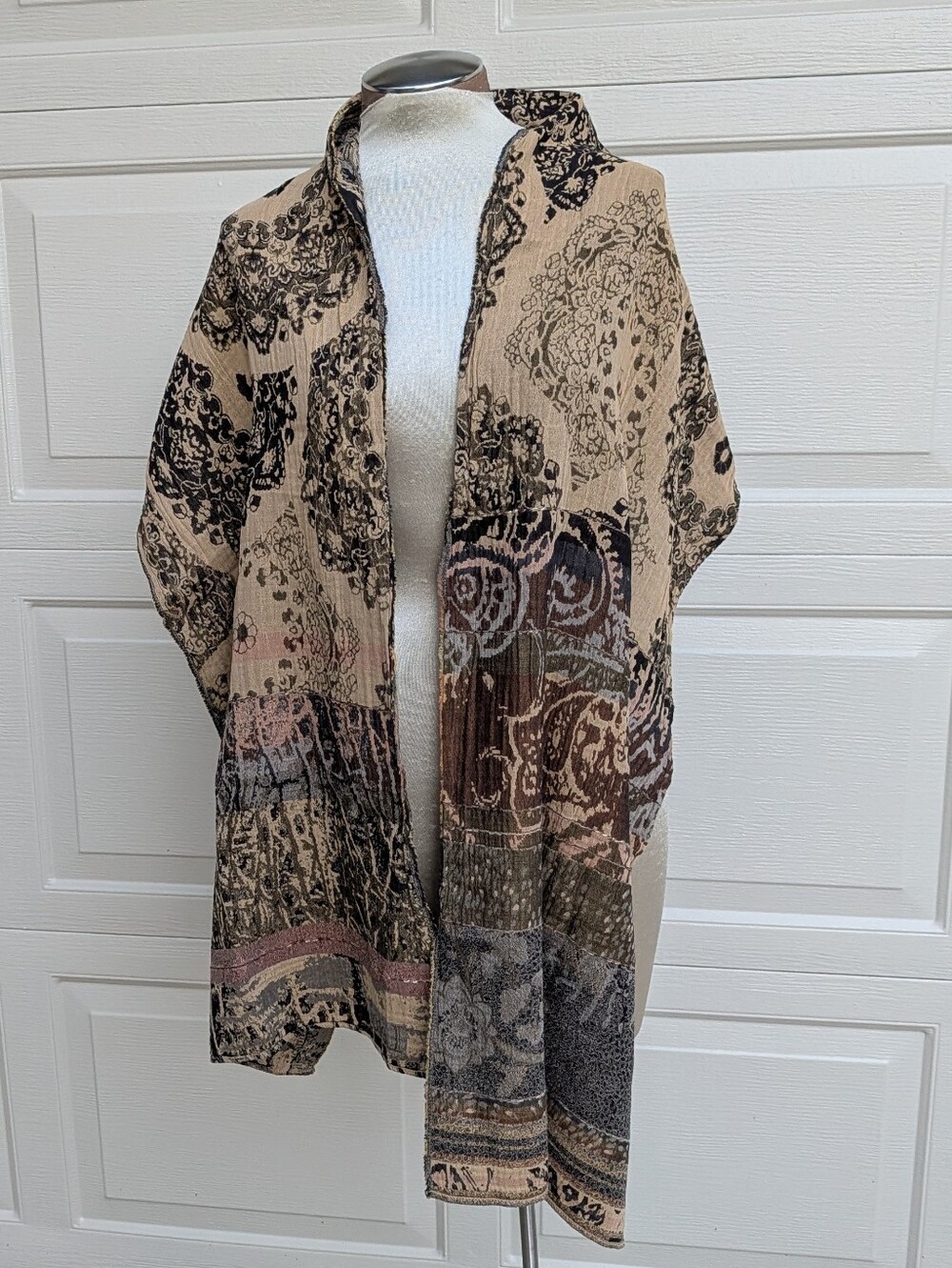 LETOL jacquard wrap scarf